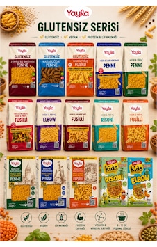 15 Li Doğal Glutensiz Makarna Serisi,vegan Protein Ve Lif Kaynağı Makarnalar