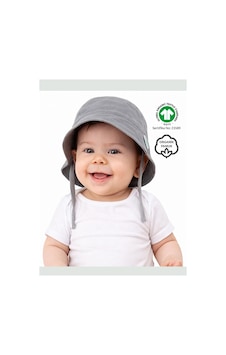 Organik Pamuk Müslin Bebek Şapkası - Duman