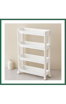 Bezos 4 Katlı Tekerlekli Sepet Organizer Raf 465x145x670mm Bzs01 Çok Renkli Bezos 4 Katlı Tekerlekli Sepet Organizer Raf 465x145x670mm Bzs01 Çok Renkli