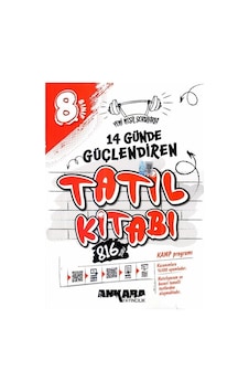 Ankara 2025 8. Sınıf 14 Günde Güçlendiren Tatil Kitabı