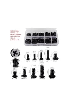 Htf 500 Adet Mini Km Vida Seti M2/m2,5/m3mm Siyah Yıldız Kafa 50 Şer Adet 10 Çeşit Şeffaf Çantada Htf 500 Adet Mini Km Vida Seti M2/m2,5/m3mm Siyah Yıldız Kafa 50 Şer Adet 10 Çeşit Şeffaf Çantada
