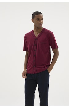 Moda Dua Kocabey 2113v.yaka Boydan Düğmeli Pijama Takım Mürdüm Moda Dua Kocabey 2113v.yaka Boydan Düğmeli Pijama Takım Mürdüm