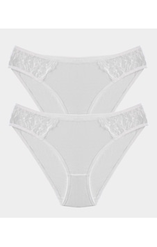 Aycı 2 Li Pamuklu Slip Kadın Külot Beyaz Aycı 2 Li Pamuklu Slip Kadın Külot Beyaz