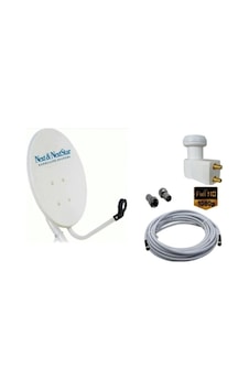 Next Nextstar 70 CM Çiftli LNB + 45 M Kablo Çanak Anten Seti