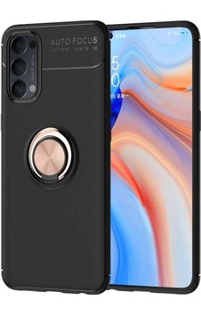 Oppo Reno 4 Lite Kılıf Zore Ravel Silikon Kapak Siyah-Rose Gold Oppo Reno 4 Lite Kılıf Zore Ravel Silikon Kapak Siyah-Rose Gold