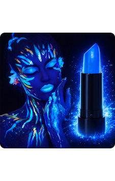 Uv Neon Mavi Ruj Karanlıkta Parlayan Makyaj Boyası 1174766 Uv Neon Mavi Ruj Karanlıkta Parlayan Makyaj Boyası 1174766