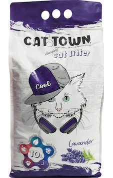 Cat Town Lavanta İnce Taneli Topaklaşan Kedi Kumu 10 L