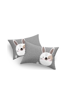 Eponj Home 2'li Yastık Kılıfı Tavşancık Gri Eponj Home 2'li Yastık Kılıfı Tavşancık Gri