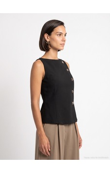 Dilvin 60628 Peplum Kesim Bisiklet Yaka Yelek-siyah