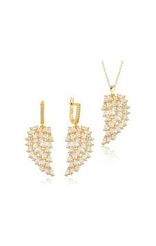 925 Ayar Gümüş Melek Kanadı Set Beyaz 925 Ayar Gümüş Melek Kanadı Set Beyaz