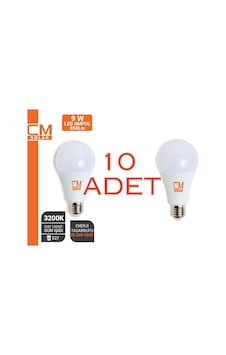 9w E27 Duy 3200k Sarı Işık Led Ev Ampulü 10'lu Paket 9w E27 Duy 3200k Sarı Işık Led Ev Ampulü 10'lu Paket