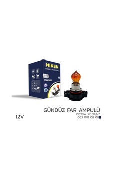 Niken 12v Psy19w Gündüz Far Ampulü Pg20d-2 Amber 10 Lu