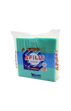 Şahin Afilli Kod-190 Süngeri Küçük 16.5x11.5x3.8cm Renkli Temizlik - 12'li Paket