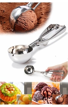 Dondurma Kaşığı Metal Çek Bırak Paslanmaz Çelik Yapışmaz Kepçe Kahve Dondurma Kaşığı Metal Çek Bırak Paslanmaz Çelik Yapışmaz Kepçe Kahve