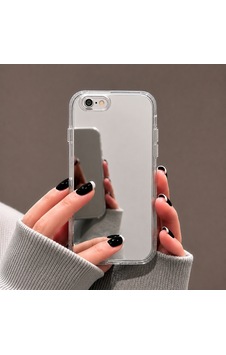 Ennar İphone 6s Uyumlu Aynalı Kılıf Mirror Glass Kamera Korumalı Gün Boyu Makyaj Kontrolü Şeffaf