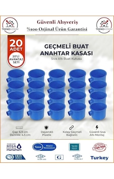 Trendhomm Anahtar Kasası - Geçmeli Halojen Free Alev Yaymayan Kasa - 20 Adet Trendhomm Anahtar Kasası - Geçmeli Halojen Free Alev Yaymayan Kasa - 20 Adet