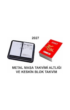 Keskin 2027 Masa Takvimi Ve Metal Takvim Altlığı