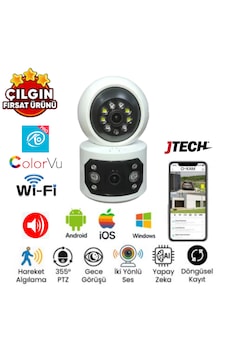 O-kam 4047 3mp 3mp 4mp Wi-fi 2 Lens Alert Ptz Akıllı Masaüstü Kamera O-kam 4047 3mp 3mp 4mp Wi-fi 2 Lens Alert Ptz Akıllı Masaüstü Kamera