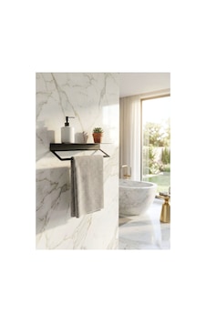 Premium Seri , Modern Paslanmaz Metal Banyo Havluluğu Ve Organizer Raf Siyah Premium Seri , Modern Paslanmaz Metal Banyo Havluluğu Ve Organizer Raf Siyah