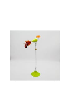 Vantuzlu Yaylı Kedi Oyuncağı - Limon Yeşili
