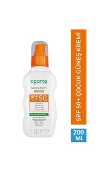 Agarta Doğal Güneş Kremi Çocuk 50 SPF 200  Ml