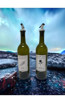 Sızdırmaz Zeytinyağı Ve Ayçiçek Yağı Şişesi Yağdanlık Koyu Renkli 2 Adetx750 Ml