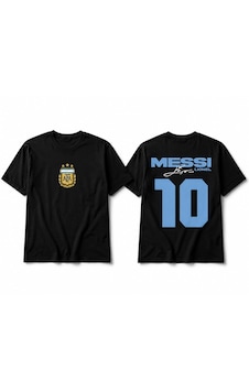 Hesco Messi Baskılı Tshirt Siyah