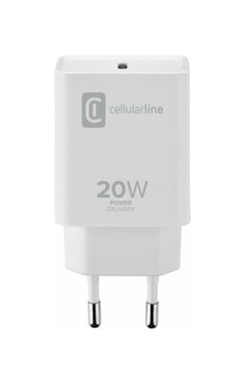 Cellularline 20W Type-C Şarj Adaptörü (Resmi Distribütör Garantili) Cellularline 20W Type-C Şarj Adaptörü (Resmi Distribütör Garantili)