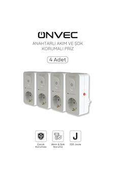 Onvec Basic Anahtarlı Akım Ve Şok Korumalı Priz 720 Joule 4 Adet Yok Onvec Basic Anahtarlı Akım Ve Şok Korumalı Priz 720 Joule 4 Adet Yok