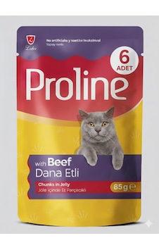 Proline Pouch Dana Etli Yaş Kedi Maması 6 X 85gr Proline Pouch Dana Etli Yaş Kedi Maması 6 X 85gr