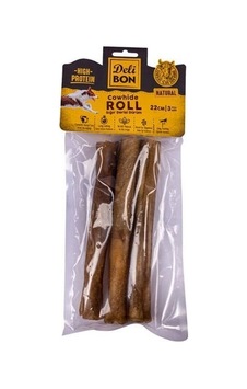 Delibon Deri El İşi Dürüm Doğal Kemik Köpek Ödülü Naturel 22 CM 3'lü Delibon Deri El İşi Dürüm Doğal Kemik Köpek Ödülü Naturel 22 CM 3'lü
