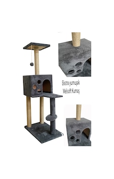 Nursoft Kedi Tırmalama ve Oyun Evi 120 CM Nursoft Kedi Tırmalama ve Oyun Evi 120 CM