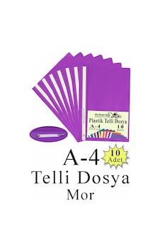Telli Dosya Plastik A4 10 Lu 1 Paket Poşet Dosyalara Uyumlu Ekonomik Kaliteli Şeffaf Kapak Telli Dosya Okul Büro Ofis Mor Telli Dosya Plastik A4 10 Lu 1 Paket Poşet Dosyalara Uyumlu Ekonomik Kaliteli Şeffaf Kapak Telli Dosya Okul Büro Ofis Mor