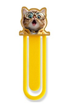Şaşkın Gözlüklü Kedi Kitap Ayracı Şaşkın Gözlüklü Kedi Kitap Ayracı