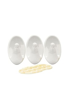 61316 3pc Removable Adhesive Plastic Hook,