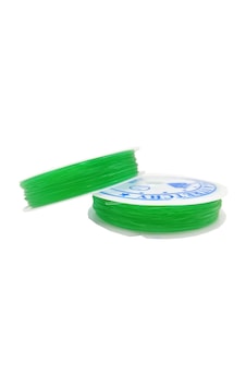 Yeşil Misina 1.0 Mm Esnek Silikon El İşi Takı Aksesuar Misinası - 1 Adet