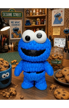 Fan Art Cookie Monster Kurabiye Canavarı Figürü Oyuncakları Figürleri Biblo 17 Cm Fan Art Cookie Monster Kurabiye Canavarı Figürü Oyuncakları Figürleri Biblo 17 Cm