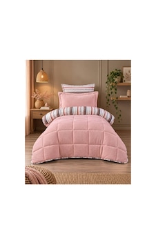 Tek Kişilik Uyku Seti Sherpa Comforter Pembe Pembe Tek Kişilik Uyku Seti Sherpa Comforter Pembe Pembe