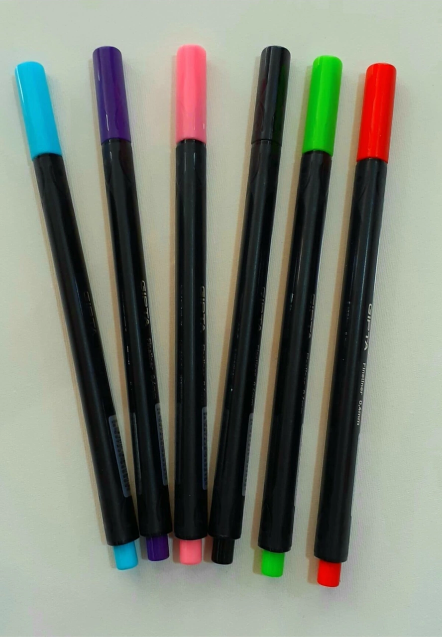 Fineliner 0.4 Mm Renkli Kalem 6 Adet