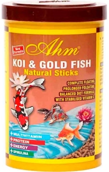 Ahm Koi Goldfish Natural Sticks Japon Balığı Yemi 1000Ml Ahm Koi Goldfish Natural Sticks Japon Balığı Yemi 1000Ml