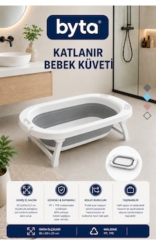 Katlanabilir Bebek Küveti Gri-beyaz Portatif Bebek Banyo Küveti Katlanabilir Bebek Küveti Gri-beyaz Portatif Bebek Banyo Küveti
