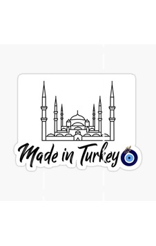 17Cm Made In Turkey Yapıştırma Etiket Araba Cam Md4