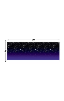1er Pack Starry Nıght Arka Plan, 4-feet 30-feet Açık Mavi