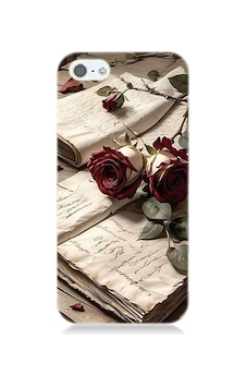 Apple Uyumlu iPhone 6 Mektup Ve Güller Desenli Silikon Kılıf Apple Uyumlu iPhone 6 Mektup Ve Güller Desenli Silikon Kılıf