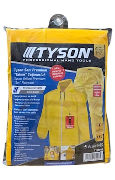 Tyson Premıum Takım Yağmurluk Sarı Xxl 10 Adet