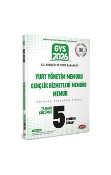 Data 2026 Gys Gençlik Ve Spor Bakanlığı Yurt Yönetim, Gençlik Hizmetleri Memuru Ve Memur 5 Deneme Çözümlü Görevde Yükselme Data Yayınları Data 2026 Gys Gençlik Ve Spor Bakanlığı Yurt Yönetim, Gençlik Hizmetleri Memuru Ve Memur 5 Deneme Çözümlü Görevde Yükselme Data Yayınları