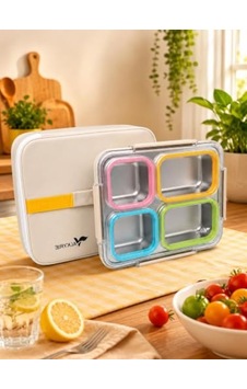 1.5 Litre Kapasiteye Sahip 4 Bölmeli Lunch Box, Sızdırmaz Yemek Kabı İle Pratik 1.5 Litre Kapasiteye Sahip 4 Bölmeli Lunch Box, Sızdırmaz Yemek Kabı İle Pratik