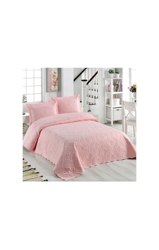 Ivy Pudra Çift Kişilik Microfiber Kapitone Yatak Örtüsü