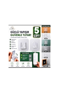 5'li Şeffaf Çift Taraflı Geçmeli Yapışkanlı Askı Priz Ve Tablo Sabitleyici Matkapsız Duvar Aparatı Şeffaf Şeffaf 5'li Şeffaf Çift Taraflı Geçmeli Yapışkanlı Askı Priz Ve Tablo Sabitleyici Matkapsız Duvar Aparatı Şeffaf Şeffaf