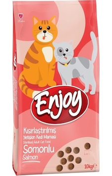 Enjoy Kısırlaştırılmış Somonlu Yetişkin Kedi Maması 10 KG Enjoy Kısırlaştırılmış Somonlu Yetişkin Kedi Maması 10 KG